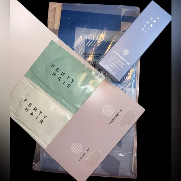 Fenty Silk Scarf, Cherry Dub Face Scrub, Comeback kid, The Rich One Bundle.